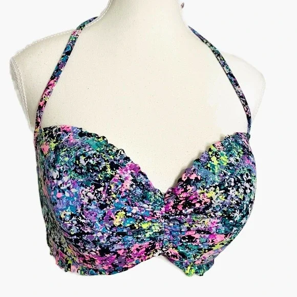 Victorias Secret Bikini Top The Getaway Confetti - Picture 1 of 9